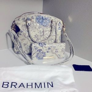 BRAHMIN BLUEJAY CREAM & BLUE SET